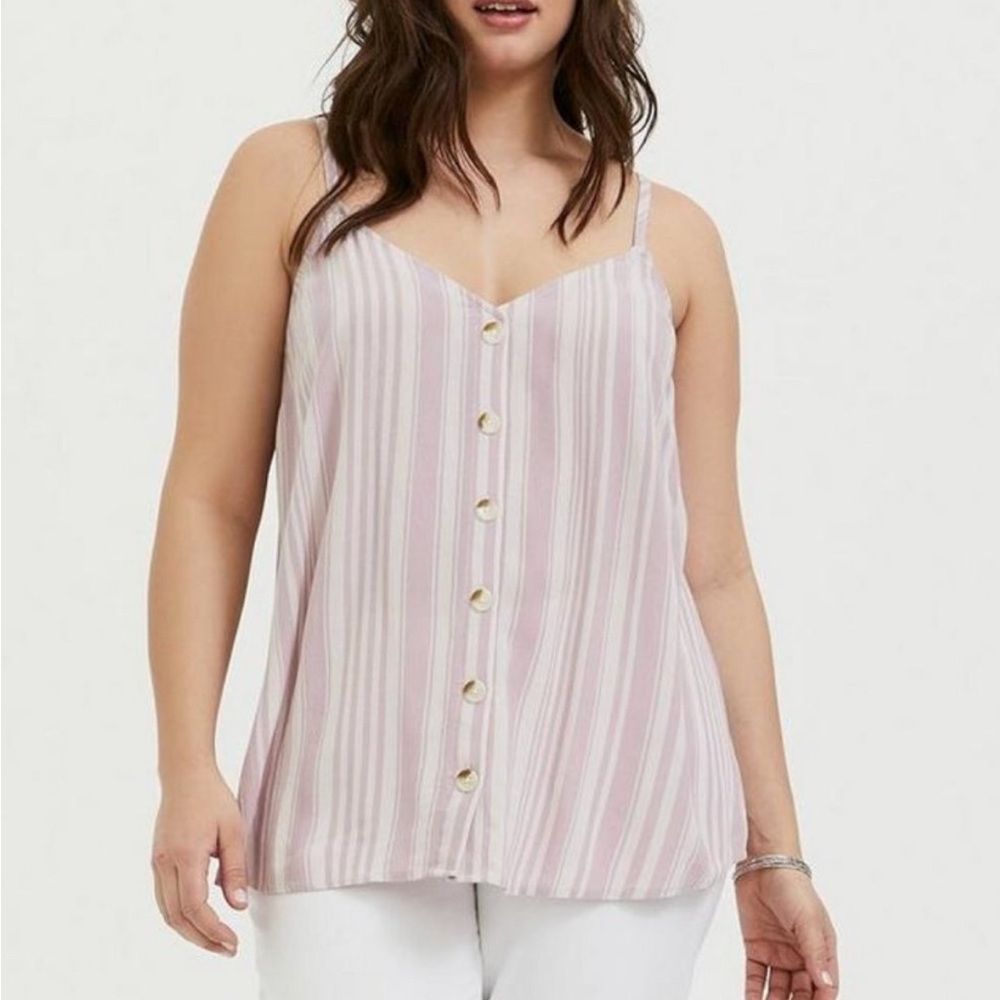 Torrid Cami Swing Striped Top NWT